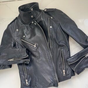 Zara leather motorcycle jacket